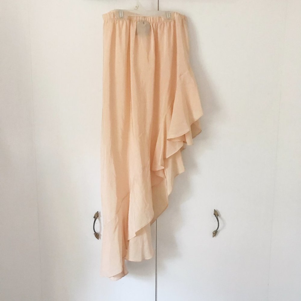 aum couture || silk high low skirt